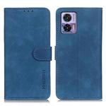 For Motorola Edge 30 Lite / Edge 30 Neo KHAZNEH Retro Texture Leather Phone Case(Blue)