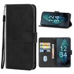For Sharp Aquos Sense7/SH-V48 Leather Phone Case(Black)