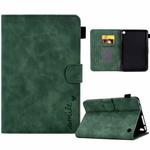 For Amazon Kindle Fire 7 2022 Embossed Smile Flip Tablet Leather Case(Green)