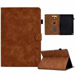 For Amazon Kindle Fire HD 8 2022 / 2020 Embossed Smile Flip Tablet Leather Case(Brown)