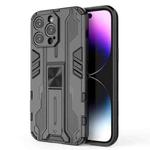 For iPhone 14 Pro Max Supersonic PC + TPU Holder Phone Case(Black)