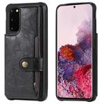 For Galaxy S20 Shockproof Horizontal Flip Protective Case with Holder & Card Slots & Wallet & Photo Frame & Short Lanyard(Black)