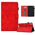 For Samsung Galaxy Tab A 10.1 2019 T510 Embossed Smile Flip Tablet Leather Case(Red)