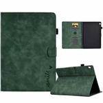 For Lenovo Tab M10 Embossed Smile Flip Tablet Leather Case(Green)