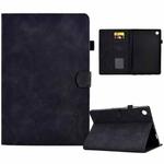 For Lenovo M10 Plus Embossed Smile Flip Tablet Leather Case(Black)