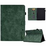 For Huawei MediaPad T5 Embossed Smile Flip Tablet Leather Case(Green)