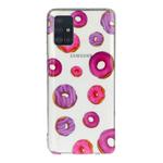 For Galaxy A51 Transparent TPU Mobile Phone Protective Case(Donuts)