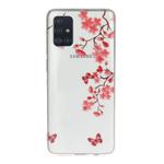 For Galaxy A51 Transparent TPU Mobile Phone Protective Case(Maple Leaf)