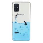 For Galaxy A51 Transparent TPU Mobile Phone Protective Case(Penguin)