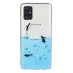 For Galaxy A71 Transparent TPU Mobile Phone Protective Case(Penguin)