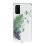 For Galaxy S20 Transparent TPU Mobile Phone Protective Case(Feather)