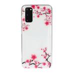 For Galaxy S20 Transparent TPU Mobile Phone Protective Case(Plum Blossom)