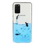 For Galaxy S20+ Transparent TPU Mobile Phone Protective Case(Penguin)