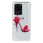 For Galaxy S20 Ultra Transparent TPU Mobile Phone Protective Case(High Heels)