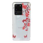 For Galaxy S20 Ultra Transparent TPU Mobile Phone Protective Case(Maple Leaf)