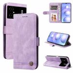 For Xiaomi Poco M4 5G Skin Feel Life Tree Metal Button Leather Phone Case(Purple)