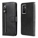 For vivo Y75 4G / S10e Calf Texture Zipper Leather Phone Case(Black)