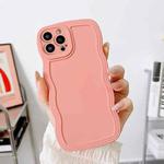 For iPhone 14 Pro Wave Edge Silicone Phone Case(Pink)