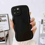 For iPhone 13 Wave Edge Silicone Phone Case(Black)
