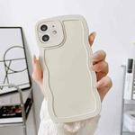 For iPhone 12 mini Wave Edge Silicone Phone Case(White)