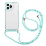 For iPhone 14 Pro 3 In 1 PC + TPU Transparent Phone Case(Mint Green)