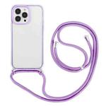 For iPhone 14 Pro Max 3 In 1 PC + TPU Transparent Phone Case(Purple)