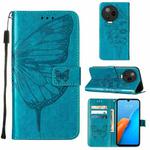 For Infinix Note 12 Pro 4G Embossed Butterfly Flip Leather Phone Case(Blue)