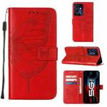 For Infinix Note 12 Pro 5G Embossed Butterfly Flip Leather Phone Case(Red)