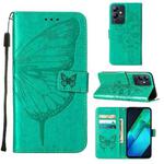 For Infinix Note 12i X6819 Embossed Butterfly Flip Leather Phone Case(Green)