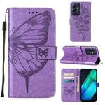 For Infinix Note 12i X6819 Embossed Butterfly Flip Leather Phone Case(Purple)