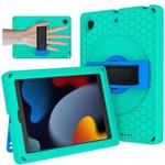 EVA + PC Tablet Case with Shoulder Strap For iPad 10.2 2022 / 2021 / 2020 / 2019 / 10.5(Glacier Green)