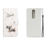 For Nokia 5.1 Horizontal Flip Solid Color Rhinestones Leather Case with Card Slot & Wallet & Holder(Trojan)