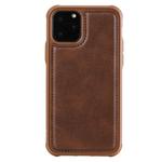 For iPhone 11 Pro Magnetic Shockproof PC + TPU + PU Leather Protective Case(Coffee)