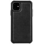 For iPhone 11 Magnetic Shockproof PC + TPU + PU Leather Protective Case(Black)