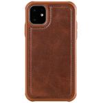 For iPhone 11 Magnetic Shockproof PC + TPU + PU Leather Protective Case(Coffee)