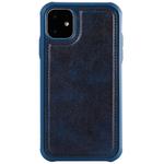 For iPhone 11 Magnetic Shockproof PC + TPU + PU Leather Protective Case(Blue)