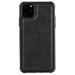 For iPhone 11 Pro Max Magnetic Shockproof PC + TPU + PU Leather Protective Case(Black)