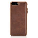 For iPhone 7 Plus / 8 Plus Magnetic Shockproof PC + TPU + PU Leather Protective Case(Coffee)