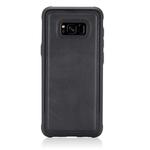 For Galaxy S8 Magnetic Shockproof PC + TPU + PU Leather Protective Case(Black)