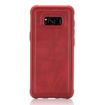 For Galaxy S8 Magnetic Shockproof PC + TPU + PU Leather Protective Case(Red)