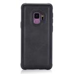 For Galaxy S9 Magnetic Shockproof PC + TPU + PU Leather Protective Case(Black)