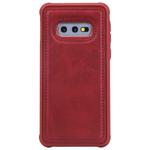 For Galaxy S10e Magnetic Shockproof PC + TPU + PU Leather Protective Case(Red)