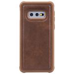 For Galaxy S10e Magnetic Shockproof PC + TPU + PU Leather Protective Case(Coffee)