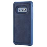For Galaxy S10e Magnetic Shockproof PC + TPU + PU Leather Protective Case(Blue)
