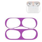 For Apple AirPods Pro 2 Wireless Earphone Protective Case Metal Sticker(Purple)