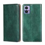 For Motorola Edge 30 Neo Gloss Oil Solid Color Magnetic Leather Phone Case(Green)