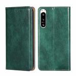 For Sony Xperia 5 IV Gloss Oil Solid Color Magnetic Leather Phone Case(Green)