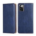 For ZTE Blade A72 5G Gloss Oil Solid Color Magnetic Leather Phone Case(Blue)