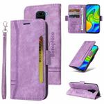 For Xiaomi Redmi Note 9 4G BETOPNICE Dual-side Buckle Leather Phone Case(Purple)