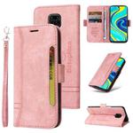 For Xiaomi Redmi Note 9 Pro 4G BETOPNICE Dual-side Buckle Leather Phone Case(Pink)